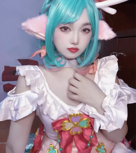 出瑶，包邮#王者荣耀 送裙撑[绿圆] 有耳...