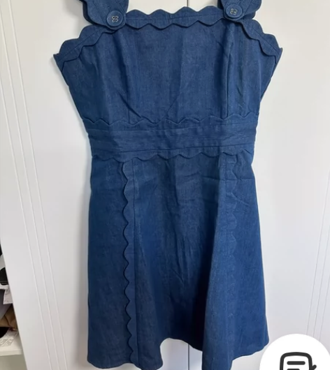 Vero moda 牛仔水洗蓝吊带背心连衣...