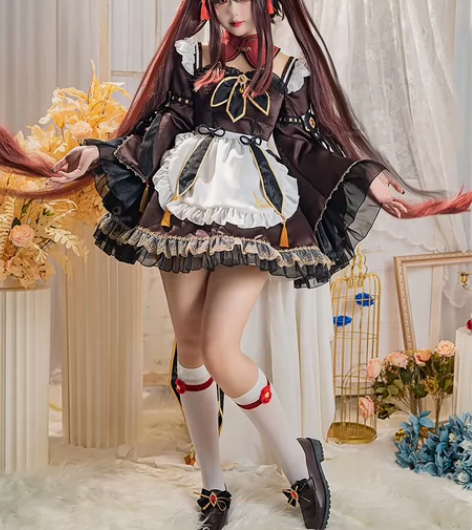 ?Uwowo悠窝窝 原神cos胡桃同人女仆...