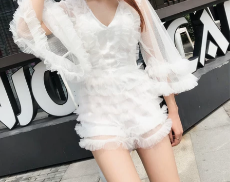 SUNA QUEEN 春季新款浪漫情怀褶皱...