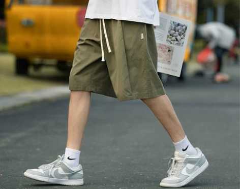 工装短裤男款夏季薄款宽松冰丝男生篮球运动五...