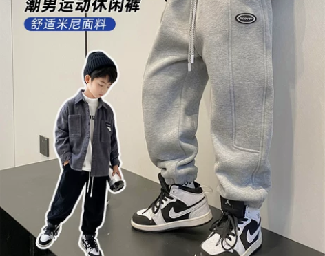 男童运动裤春秋款2023新款中大童休闲裤童...