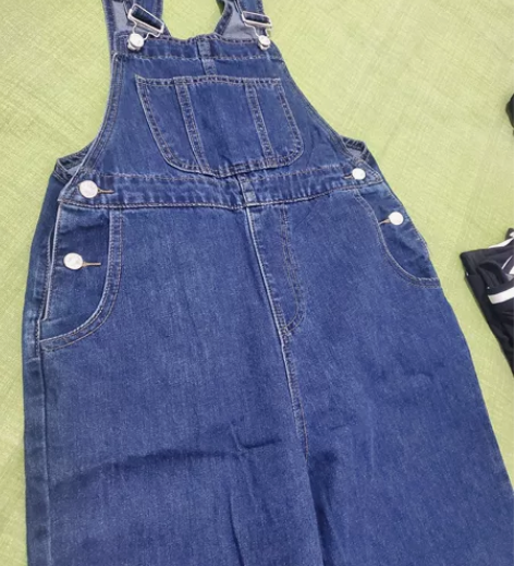 女士软牛仔背带裤春秋夏款 全新全新尺码m码...