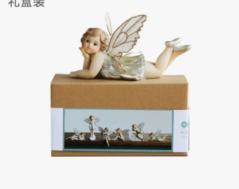 欧式家居装饰品卧室花仙子树脂娃娃房间小摆件...