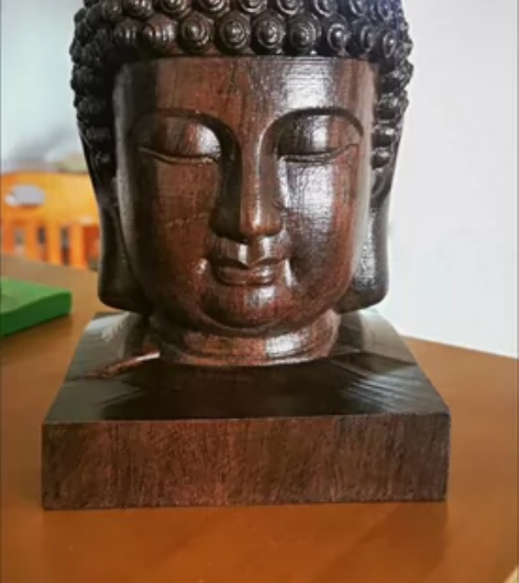 低价清仓，黑檀木雕佛头雕花大日如来佛祖佛像...