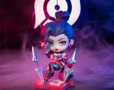 王者荣耀正版 信念之刃 阿轲Q版手办 感兴...