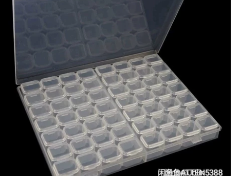 56格彩色透明盖元件盒、药片盒、饰品收纳盒...