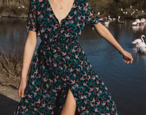 ?36现货 代购 BALZAC 印花V领纽...