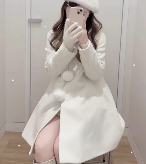白色貂绒贝雷帽 白色毛绒绒春季限定帽子女2...
