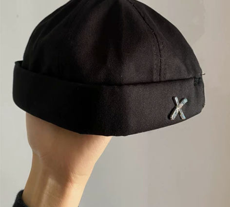 韩版雅痞无檐瓜皮帽 日系复古时尚情侣学生嘻...