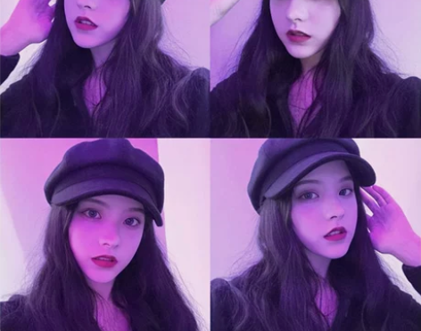 【跨年狂欢】显脸小黑色鸭舌贝雷帽女潮秋冬网...