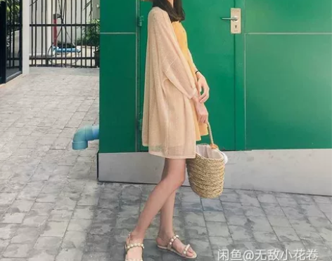 防晒衣中长款镂空空调衫HUCHUJING ...