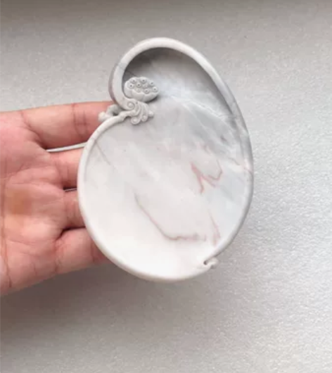 砚台 端砚 迷你款白端《荷趣》《九子莲花》...