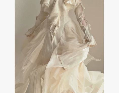 富家千金连衣裙女春夏超仙名媛重工蕾丝轻婚