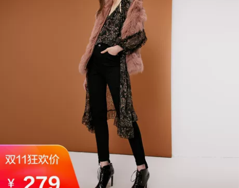 ONLY新款高腰紧身加绒牛仔裤女|1184...