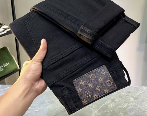 裤子男修身 裤子男裤纯黑色牛仔裤男纯棉20...