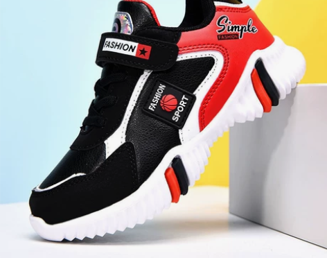 全新37码男童鞋皮面防水运动休闲鞋儿童轻便...