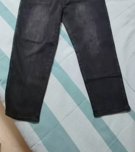 直筒牛仔裤，2023新款高腰烟管裤，宽松版...