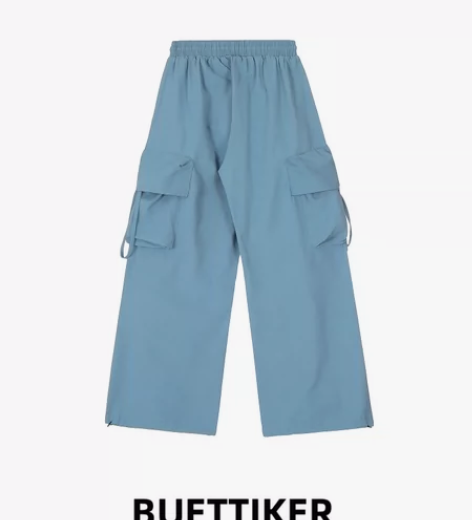 BUETTIKER美式复古天蓝色长裤夏季2...