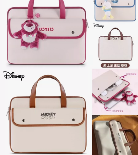 迪士尼笔记本电脑包14-15.6寸女生手提...