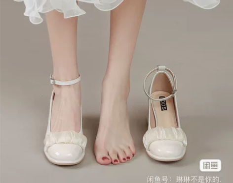 淑女高跟鞋粗跟单鞋女2022春夏季新款复古...