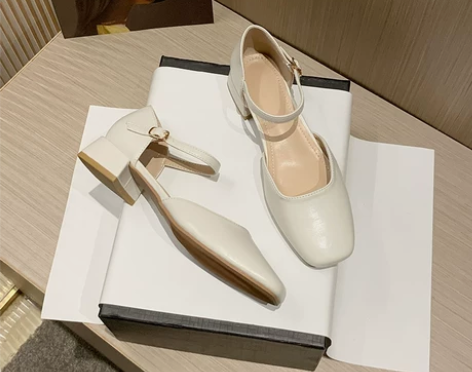 包头凉鞋女仙女风2023新款夏季百搭方头粗...