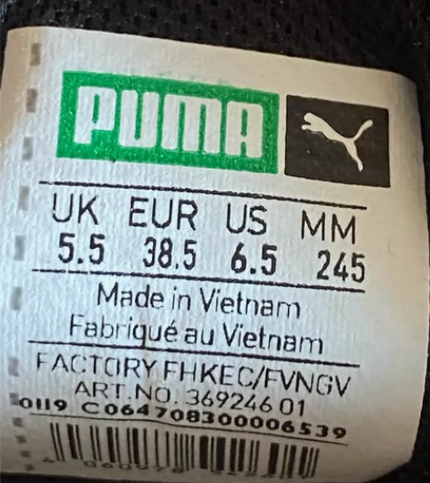 全新彪马帆布板鞋 型号369246-01 ...