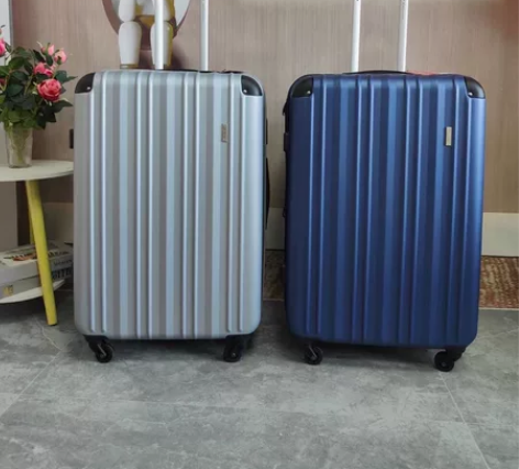爱华仕拉杆箱28寸万向轮行李箱银色蓝色密码...
