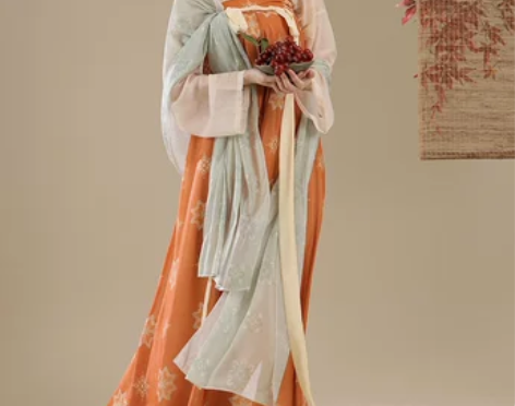 桔屿原创汉服女【长安花】唐制齐胸衫裙薄款复...