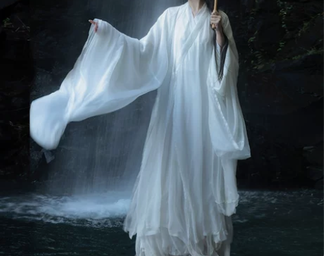 白色汉服女夏款超仙气直裾魏晋古装中国风改良...