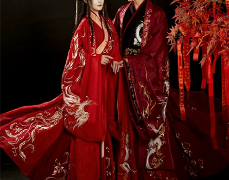 如梦霓裳x神都夜行录联名烛龙九凤汉服大袖衫...