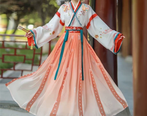 晋制汉服女新款原创+花碟梦+春夏季魏晋中国...