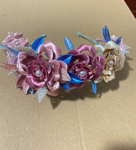 缠花发冠 汉服发饰 咸鱼簪娘处购得 太大了...