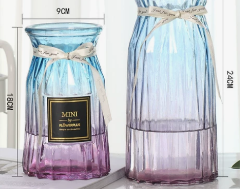 11.9元2个花瓶创意花瓶玻璃透明水养客厅...