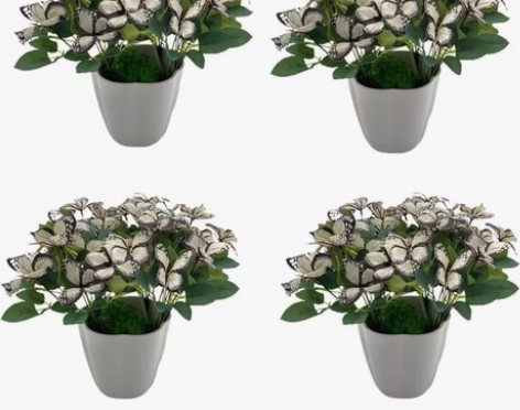 新款仿真蝴蝶花婚庆婚礼插花鲜花绿植 假花把...