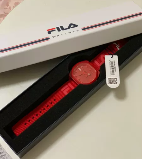 FILA斐乐手表2021新款情侣表粉色石英...