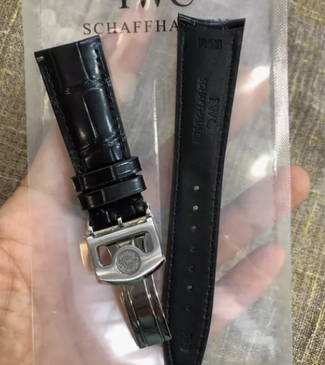 葡七弧口真皮表带，万国葡七表带，万国表带，...