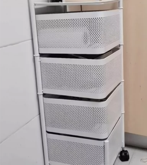 【全新包邮】厨房蔬菜置物架多层落地方形可旋...