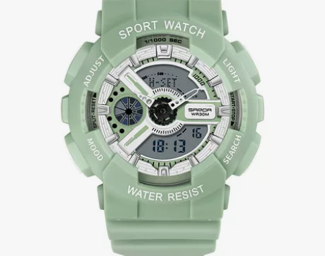 三达新款多功能运动电子手表双显学生手表潮人...