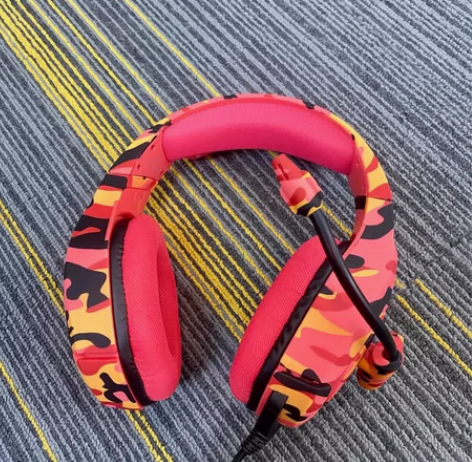 多色迷彩ONIKUMA 头戴式耳机，有线游...