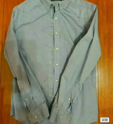 GXG男款长袖衬衫，牛津蓝色，S码，适合1...