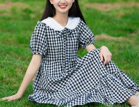 学院风初中学生连衣裙夏季新款高中女生夏装少...