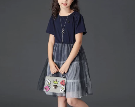 连衣裙女童夏装2023新款洋气中大童短袖裙...