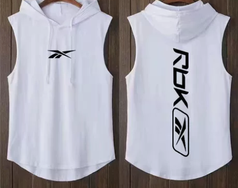 REEBOK锐步连帽背心男潮流运动坎肩打底...