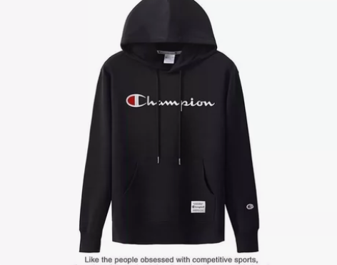 日版冠军champion高级纯棉新疆棉刺绣...