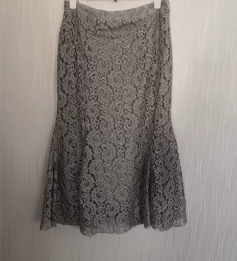 蕾丝包臀半身裙  鱼尾设计  M码  裙长...