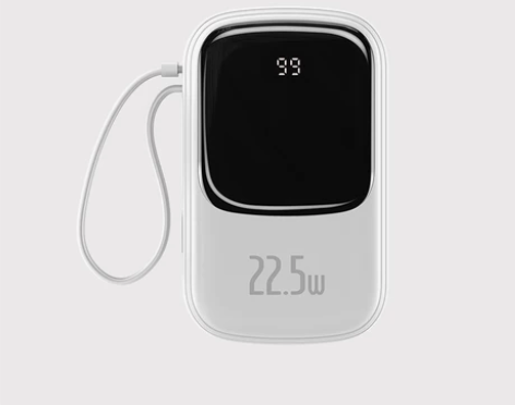 倍思Q小巧便携式手机通用充电宝多口带线数显...