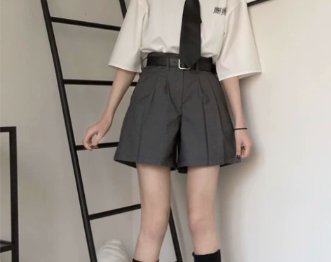 PINKSAVIOR恰同学少年打褶优雅学院...