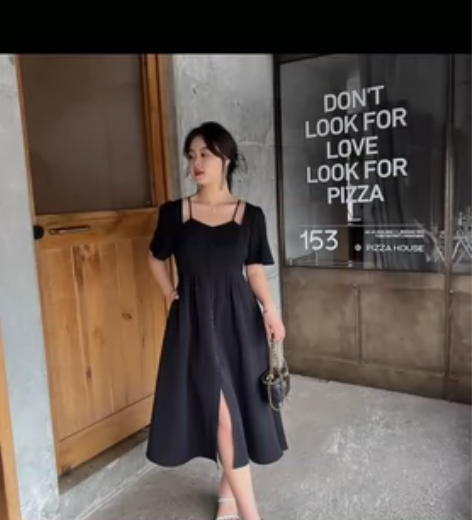 【大码百分百】倾城之恋 高腰显瘦A字连衣裙...