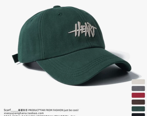 男女棒球帽 日系街头工装复古立体字母刺绣鸭...